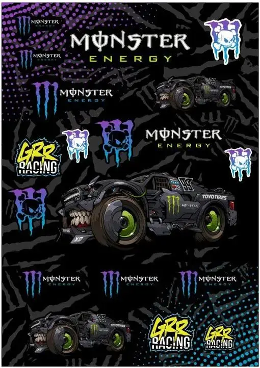 Наклейки Monster Energy purp A3 винил #4