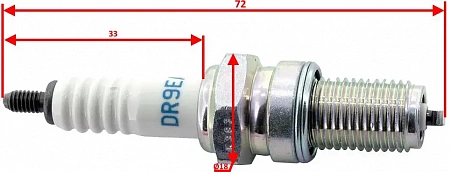 Свеча зажигания NGK DR9EA Свеча зажигания NGK DR9EA